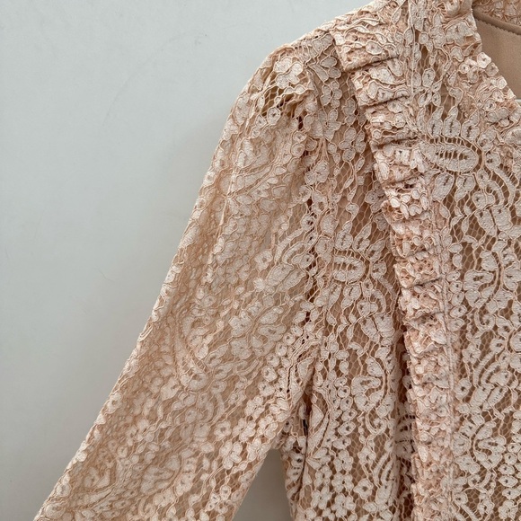 ORANGE CREEK One loved babe pink Lace feminine dainty bohemian midi woman dress - Picture 8 of 16